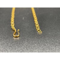 Ladies 21ct Yellow Gold Droplet Necklace (Pre-Owned)