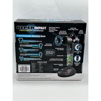 Hyper Impact Percussion Massager 81907 Black Portable Design with 5 Attachments