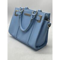 Colette by Colette Hayman Ladies Blue Handbag with Textured Faux Leather