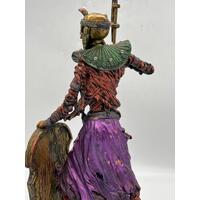 Egyptian Style Undead Knight with Glaive and Skull Shield Collectable Statue
