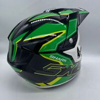 Shark SX2 Dooley Helmet Black/Green Size 60/L (Pre-owned)