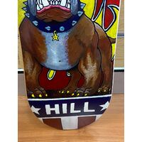 Frankie Hill Artist Series 4-50 Custom Bulldog/Bat Decal Finish Skateboard Deck