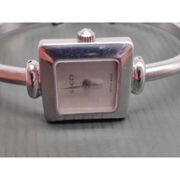 Gucci Swiss Made 1900L Stainless Steel Square Case Ladies Watch with Box