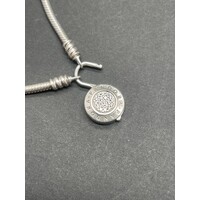 Ladies 925 Sterling Silver Snake Link Charm Bracelet (Pre-Owned)