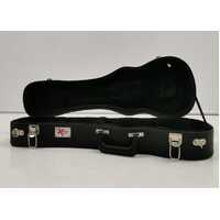 Ortega Guitars Musical Instrument 4 String Ebony Series Ukulele with Hard Case
