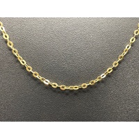 Unisex 18ct Yellow Gold Cable Link Necklace