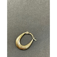 Ladies 9ct Yellow Gold Oval Hoop Earrings
