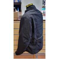 Torque Large Nylon Motorcycle Jacket and Pants Black Reflective and Padded