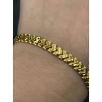 Ladies 21ct Yellow Gold Fancy Link Bracelet