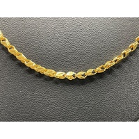 Ladies 22ct Yellow Gold Tulip Link Necklace