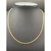 Ladies 9ct Yellow Gold Double Curb Link Necklace
