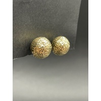 Ladies 18ct Yellow Gold Ball Stud Earrings