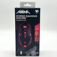 Asena Wired Gaming Mouse Rainbow LED Ergonomic 2400 DPI USB PC Optical