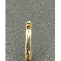 Ladies 9ct Yellow Gold Oval Hoop Diamond Earrings