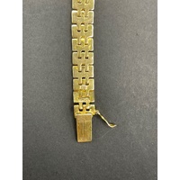 Unisex 18ct Yellow Gold Mesh Link Bracelet