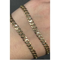 Unisex 9ct Yellow Gold Curb Link Necklace