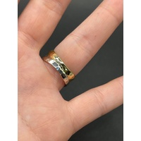 Ladies 18ct Two Tone Gold Double Ring