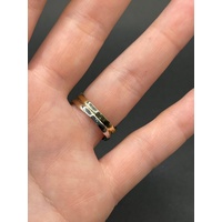 Ladies 18ct Two Tone Gold Double Ring