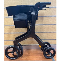 Peak Ellipse SuperLite Carbon Fibre Rollator Black Medium 120kg Max with Basket