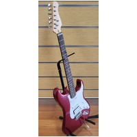 Artist Leo 6 String Right Handed Electric Guitar Deep Red with Soft Case