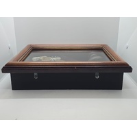 Football Wall Art Memorabilia Display Shadow Box Wood Frame