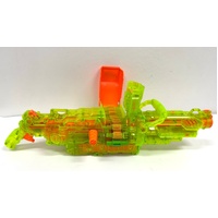 Rare Sonic Green Nerf Gun Vulcan EBF-25 with N-Strike Bullet Holder