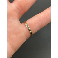 Unisex 9ct Yellow Gold Initial Letter S Ring