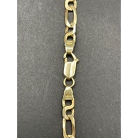 Mens 9ct Yellow Gold Anchor Link Necklace