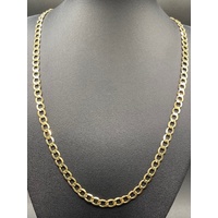 Men's 9ct Yellow Gold Open Curb Link Necklace
