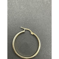 Ladies 9ct Yellow Gold Round Hoop Earrings