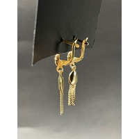Ladies 18ct Yellow Gold Dangle Earrings