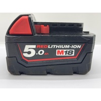 Milwaukee M18 18V RedLithium-Ion 5.0Ah Extended Capacity Battery Pack M18B5