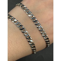 Mens 925 Sterling Silver Curb Link Necklace