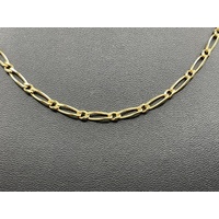 Unisex 18ct Yellow Gold Figaro Link Necklace