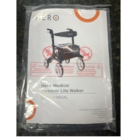 Hero Medical Outdoor Lite Aluminium Seat Walker Red