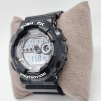 Casio G-Shock GD-100BW Digital Mens Black Watch 200m Water Resistant Shockproof