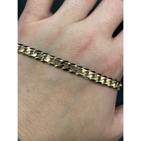 Mens 9ct Yellow Gold Curb Link Bracelet