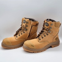 Oliver 55332Z Steel Cap Lace Up Zip Sided Mid Cut Wheat Safety Boots Size 10.5