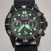 Citizen Chronograph Quartz Analog Black Dial Watch with Date Display AI7005-12E