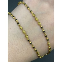 Ladies 22ct Yellow Gold and Bead Fancy Necklace