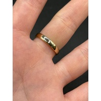 Mens 9ct Yellow Gold Wedding Plain Band Ring