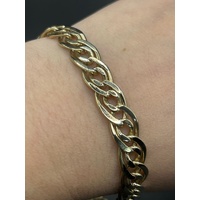 Unisex 9ct Yellow Gold Double Link Bracelet