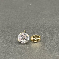 Unisex 9ct Yellow Gold Cubic Zirconia Stud Earrings