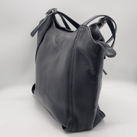 Evity Black Leather Ladies Handbag