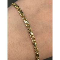 Unisex 9ct Yellow Gold Anchor Link Bracelet