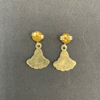 Ladies 18ct Yellow Gold Fan Dangle Earrings
