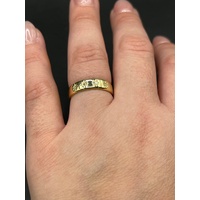 Unisex 18ct Yellow Gold Diamond Band Ring
