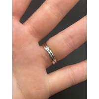 Ladies 18ct White Gold Diamond Double Ring