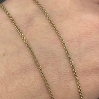 Ladies 14ct Yellow Gold Pandora Oval Link Necklace & CZ Pendant