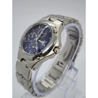 Calvin Klein CK Unisex Silver Watch Blue Dial Multi Function Display